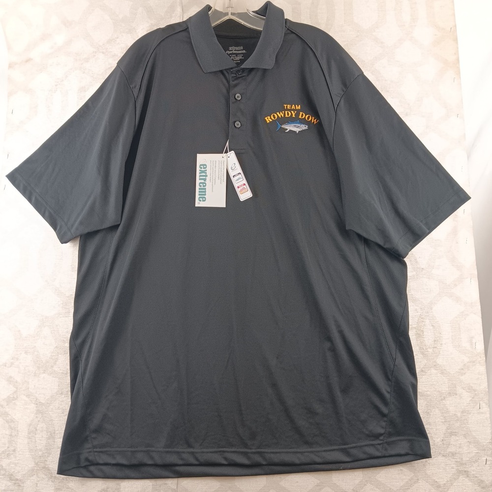 Extreme Performance Team Rowdy Dow Fishing Polo Shirt‎ XXL Mens